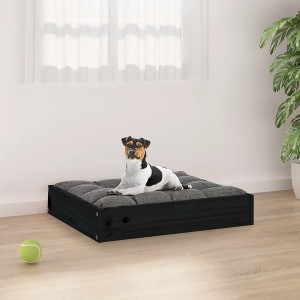 VidaXL Dog Bed Black 20.3 in.x17.3 in.x3.5 in. Solid Wood Pine - 1 of 4