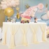 Beige Tulle Table Skirts,Decorative Tablecloth Table Covers for Wedding Birthday Party Bridal Shower 9ft Beige Tutu Table Skirt Cloth - 4 of 4
