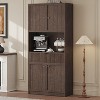 Kitchen Pantry Cabinet,70" Tall Pantry Storage Cabinet with Countertop for Dining Room - 4 of 4