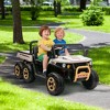 Kids Ride On Dump Truck 24V 4WD - 6-Wheel All-Terrain 2-Seater UTV with Parent Remote, Electric Dump Bed, Bluetooth, LED Headlights for Ages 3-9 - 2 of 4