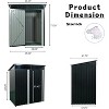 5x3 Foot Heavy-Duty Metal Shed, Outdoor Storage with Secure Hinged Door, Built-in Vents, Perfect for Garden, Garage & Patio - 3 of 4