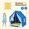 Costway Large Play Tent  Kids & Toddlers Playhouse with Washable Cotton Mat, Star Lights - 3 of 4