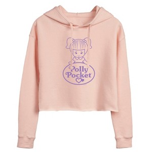 Women's - Polly Pocket - Logo And Doll Cropped Graphic Hoodie - 1 of 3