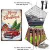 Lomsoe Christmas Truck Metal Tin Sign 8x12in "Merry Christmas" Vintage Painting Tin Signs Wall Poster Plaque Christmas Gift - 4 of 4