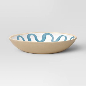 40 fl oz Melamine Ring Fish Dinner Bowl Blue - Threshold™ - 1 of 3
