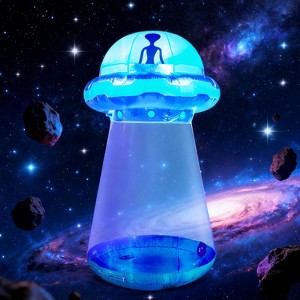 Joyfy 6 FT Tall Halloween Inflatable Outdoor Decoration, Inflatable UFO with Built-in LEDs for Halloween Party Yard Garden Lawn Outside Decoration - 1 of 4