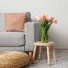 16"x16" Spring Flower Power Square Throw Pillow Orange - e by design: Botanical Twill, Indoor Decor, Sofa Accent - 3 of 4