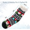 5 Star Super Deals Christmas Fuzzy Faux Shearling Socks, Warm Thick Fleece Thermal w/ Nonslip Grippers, Christmas Stockings - 2 Pairs - 4 of 4