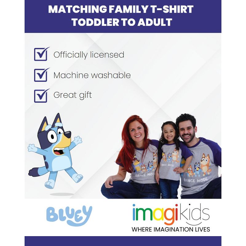 Bluey Mom Dad Bingo Girls T-Shirt Little Kid to Adult, 4 of 7