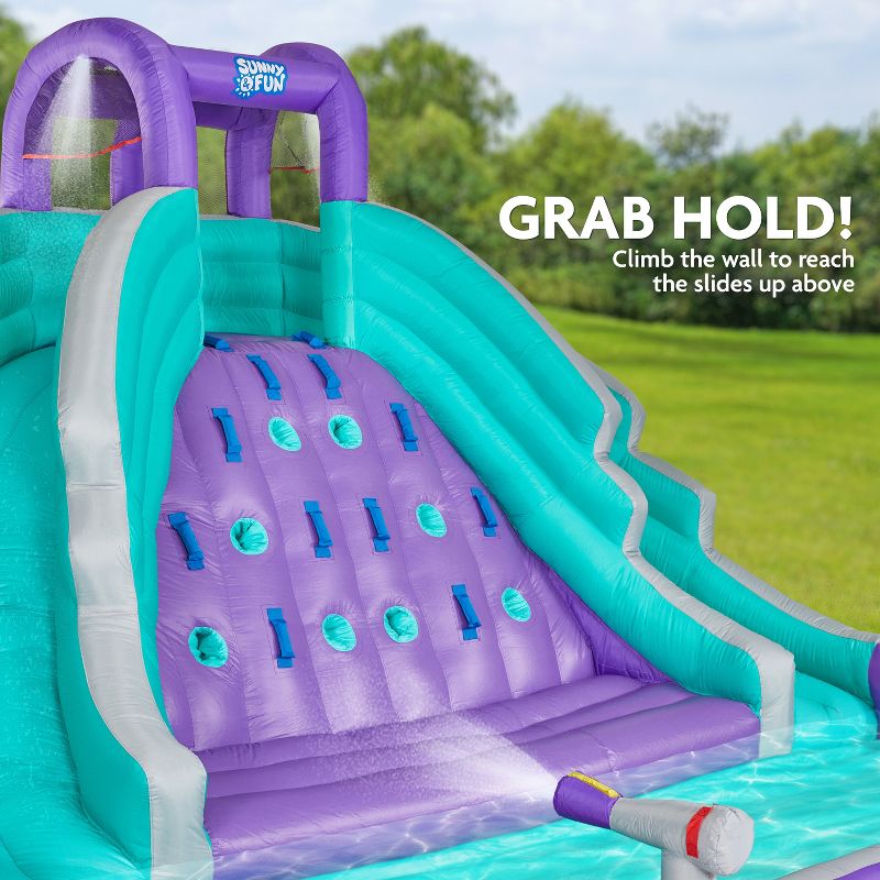 Sunny & Fun Inflatable Kids Backyard Double Water Slide Park, 3 of 5