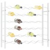 vidaXL White Metal Wine Rack - Freestanding Wine Storage for 36 Bottles, Modern Design, Suitable for Kitchen, Pantry and Bar - 3 of 4