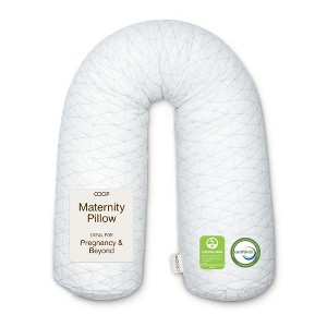 Coop Home Goods Maternity Pillow - Memory Foam Body Pillow for Pregnancy, Side Sleeper Body Pillow, Full Body Pillow for Sleeping (White) - 1 of 4