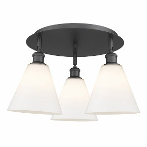 Berkshire - 3 Light Flush Mount In Industrial Style-10.5 Inches Tall and 19.75 Inches Wide - 1 of 1