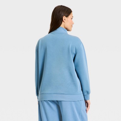 Women's Airy Sleek Deep Zip Pullover Sweatshirt - All In Motion