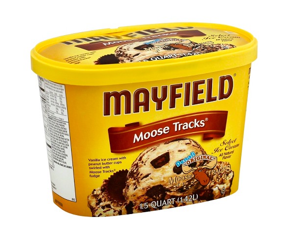 Mayfield Moose Tracks Ice Cream - 1.5qt