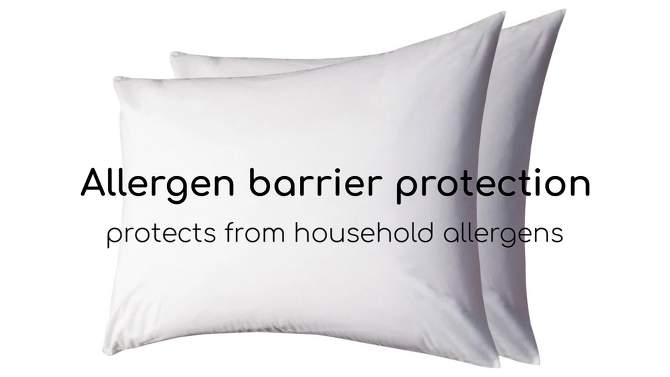 Waterproof Pillow Cover White (King) - AllerEase, 2 of 7, play video