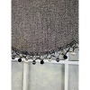 RLF Home 3" Rod Pocket High Quality Fabric Jasper Cornice Valance with Tassel Trim for Windows 50" x 17" Charcoal - 3 of 4