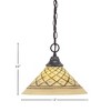 Toltec Lighting Any 1 - Light Pendant in  Dark Granite with 12" Chocolate Icing  Shade - 2 of 2