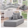 Whisen Oversized Modular Pieces for Convertible Luxury Boucle Floor Couch, 4 Shapes Available - 2 of 4