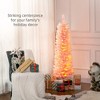 Whisen 6FT Pencil Prelit Artificial Christmas Tree with 360 Surface Branches, 200 LED Lights - 3 of 4