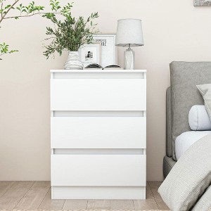 Resenkos 3-Drawer Nightstand, Sleek  Design, Ample Storage, Waterproof Top, Smooth Rolling Drawers - 1 of 4