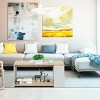 Costway 2-Tier Coffee Table Sofa Side Table w/ 2 Shelves for Living Room Walnut/Oak - 2 of 4