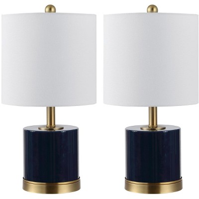 Jayce Table Lamp (Set of 2) - 20.5 Inch Height - TBL4309 - Navy Blue - Safavieh