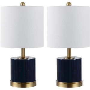 Jayce Table Lamp (Set of 2) - 20.5 Inch Height - TBL4309 - Navy Blue - Safavieh - 1 of 4