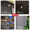 Keter Artisan 9 x 7 Foot Large Modern Design Outdoor Shed Durable Resin Backyard Furniture for Lawn Equipment, Bikes, and Gardening Tools, Gray/Black - 3 of 4