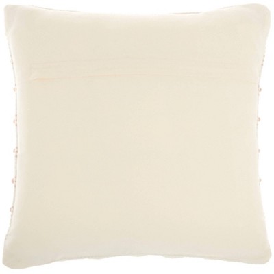 Blush Pink and Ivory Woven Lines Throw Pillow