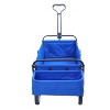 Racxily Folding Wagon Garden Shopping Beach Cart (Blue colour) - 4 of 4