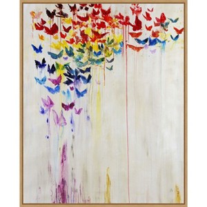 Amanti Art Butterfly Spectrum II by Jodi Maas Canvas Wall Art Print Framed 23-in. x 28-in. - 1 of 4