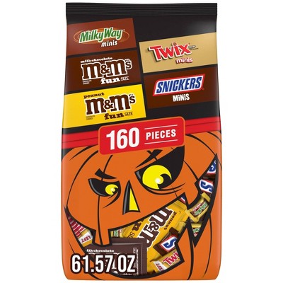 Mars - Snickers Twix M&Ms Milky Way Halloween Variety Bag - 61.57oz/160ct