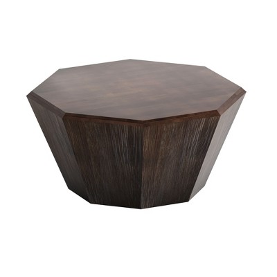 NicBex 31.5 Inch Octagonal Rubberwood Coffee Table,Farmhouse Center Table for Living Room,Bedroom