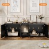 Double Cat Litter Box Enclosure, Hidden Cat Litter Box Furniture with Doors and Pads - 3 of 4