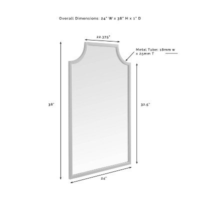 Aimee Rectangular Gold Steel Wall Mirror