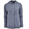 erika Women's French Terry Snap Front Car Coat Hoodie - 3 of 4