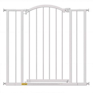 FDW 27/30/36”Tall Dog Gate for Stairs & Doorways,Walk-Through Metal Pet Gate for Indoor Use,Adjustable Safety Gates for Pets - 1 of 4