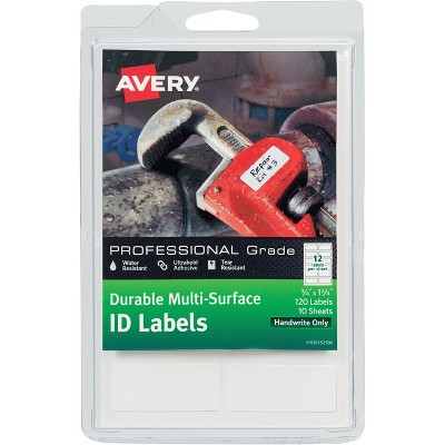 Avery Professional-Grade Durable ID Labels 10Shts 120/PK WE 61521