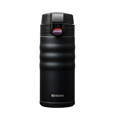 Kyocera Black Stainless Steel Ceramic Coated 12 Ounce Travel Mug