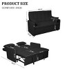 Modern Sleeper Sofa Bed with Memory Foam and Storage Pocket for Living Room or Guest Space -3irtyhousy - 4 of 4