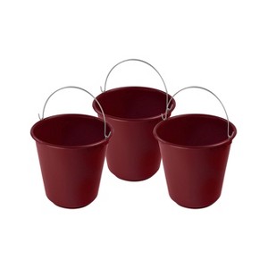 YBM HOME Plastic Pail with Handle 11.5 Quart (2.8 Gallon Bucket), Pack of 3 - 1 of 1