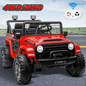 JOYRACER 24V Ride-On Truck for Kids w/ Remote, XL 2-Seater, 4×200W Motors, 4WD/2WD Switch, Bluetooth, Music – Electric Toys Car for Boys Girls - 1 of 4