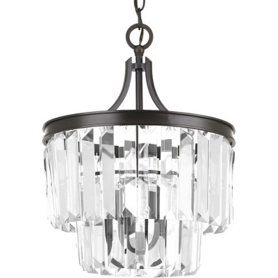 Glimmer Antique Bronze Crystal Semi-Flush Convertible Light