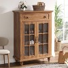 Tribesigns Wooden Shoe Cabinet, Shoe Storage Cabinet with Drawer & Adjustable Shelves, Shoe Organizer with Acrylic Doors & Solid Wood Legs - 2 of 4