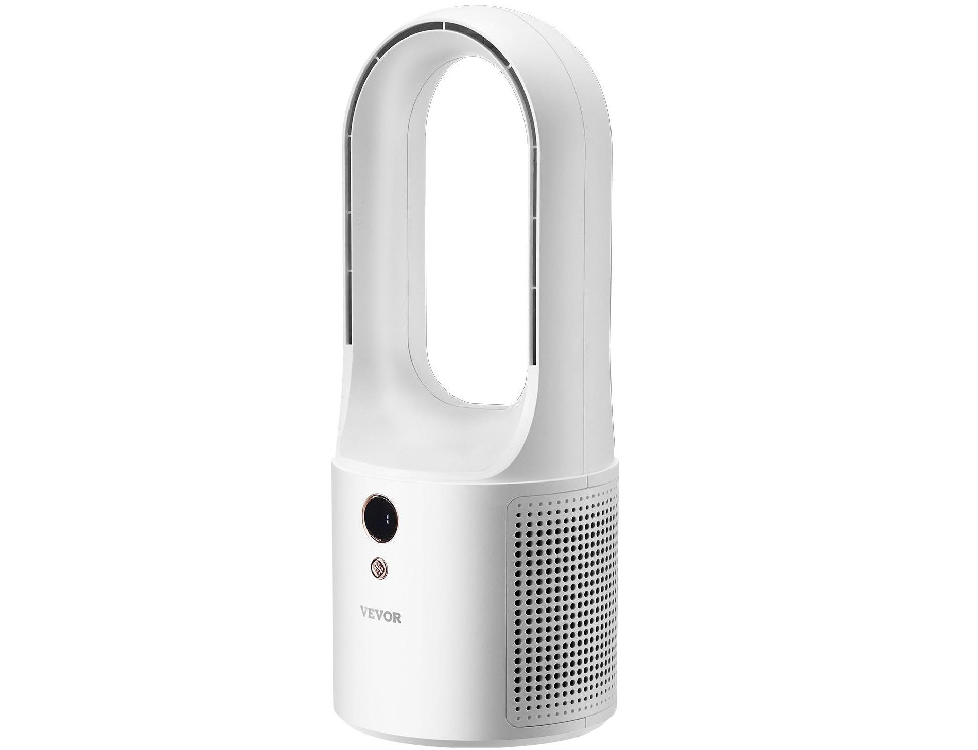 VEVOR Bladeless Desk Fan, 12.99" Kids-Friendly Personal Tower Fan, 6-Speed USB Quiet Cooling with Button Control,Portable for Office&Home,Plug-in Only