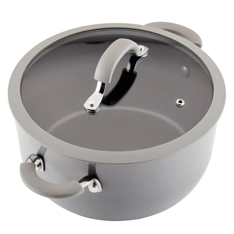 Rachael Ray Cook + Create 5qt Aluminum Nonstick Dutch Oven with Lid - Gray, 3 of 6