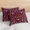 Sweet Jojo Designs Queen Duvet Cover and Shams Set Boho Floral Wildflower Red Orange and Blue 3pc - 3 of 4