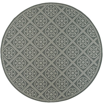 Oriental Weavers Marina 3969L Grey/ Ivory Indoor/Outdoor Area Rug - 7'10" Round