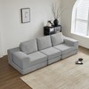 108" Corduroy Modular Convertible 3-Seater Cloud Sofa with Ergonomic Design and Spacious Cushions - 2 of 4